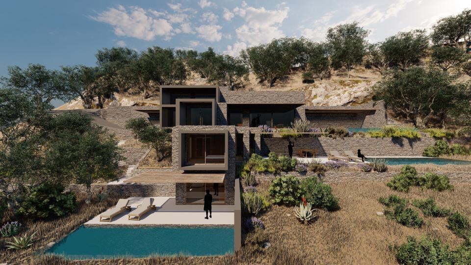 3D render of building geometry